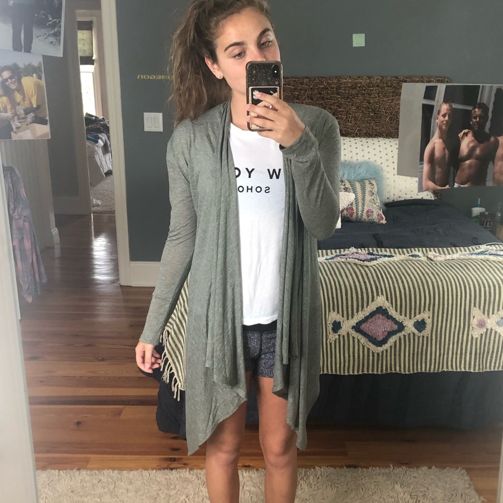 lightweight green cardigan
